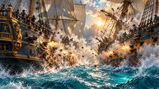 Broadside against broadside